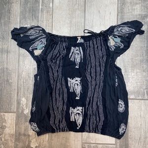 Free People Flutter sleeve top